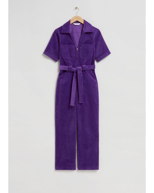 Other Stories Belted Corduroy Jumpsuit