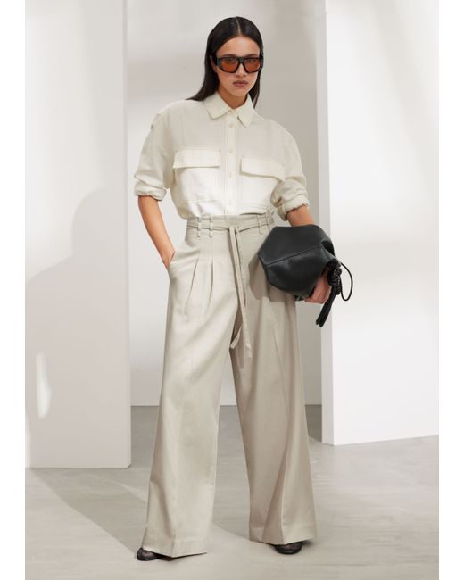 Other Stories Wide Belted Trousers