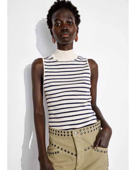 Other Stories Sleeveless Mock Neck Top