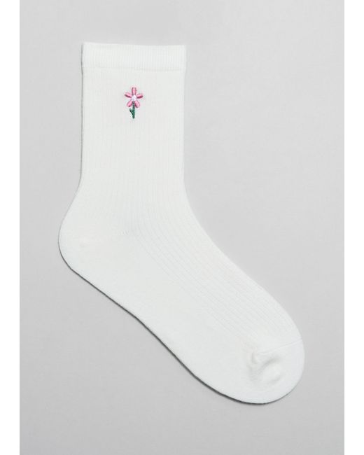 Other Stories Embroidered Ankle Socks