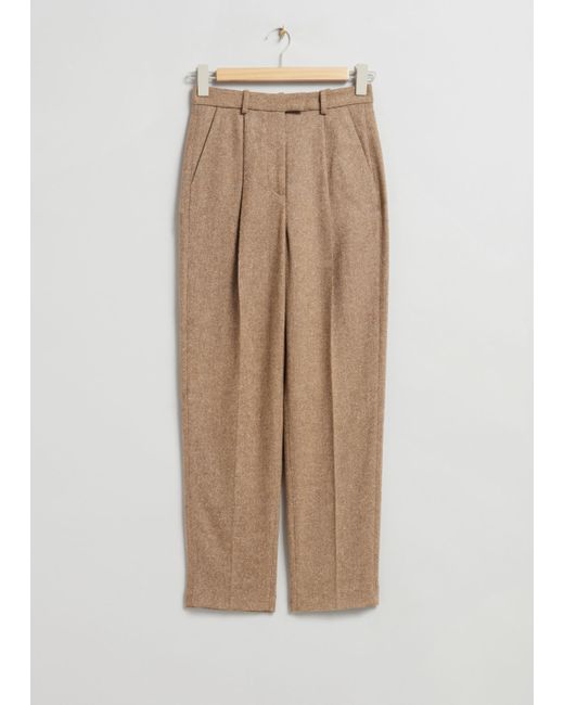 Other Stories Tapered Tweed Trousers