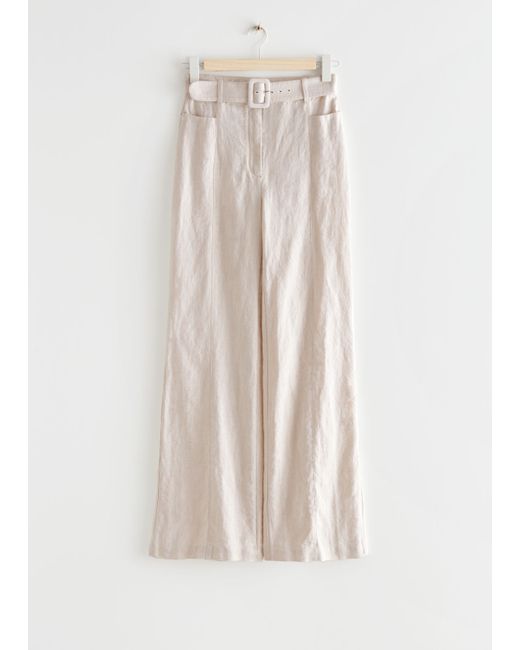 Other Stories Flared Linen Trousers
