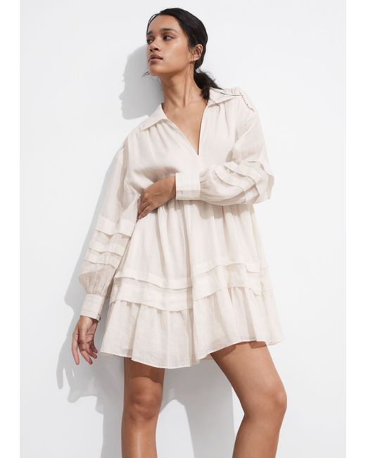 Other Stories Relaxed Collared Mini Dress