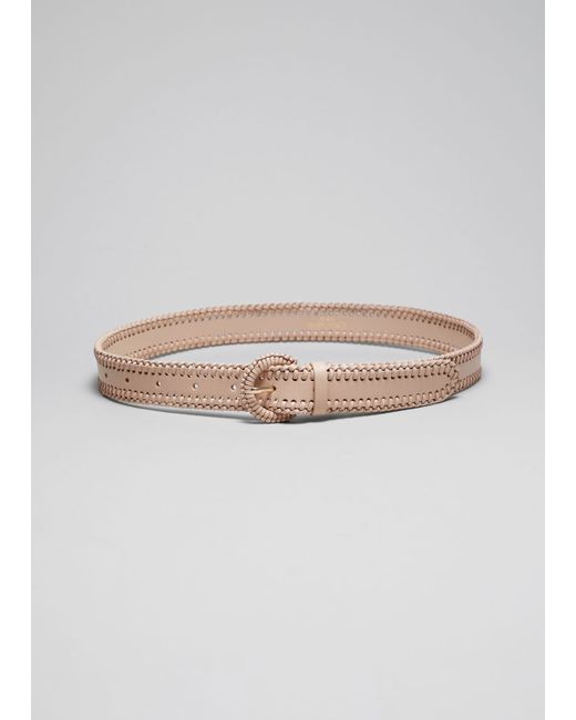 Other Stories Braided Leather Belt