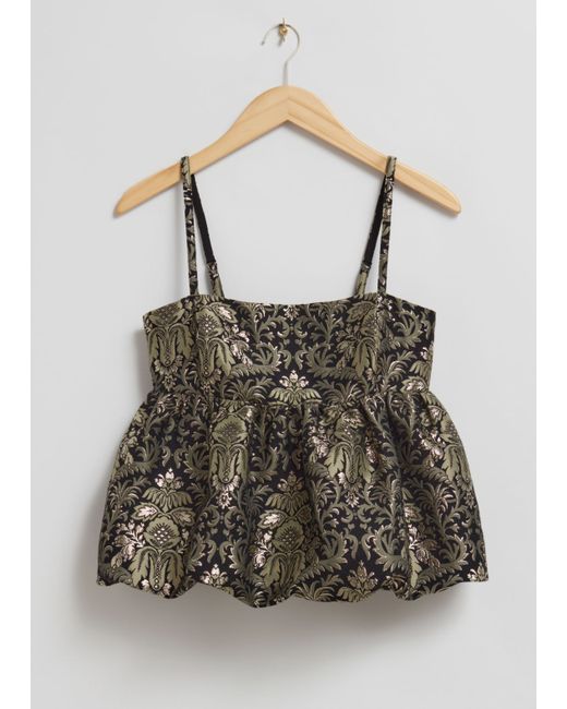 Other Stories Strappy Jacquard Top