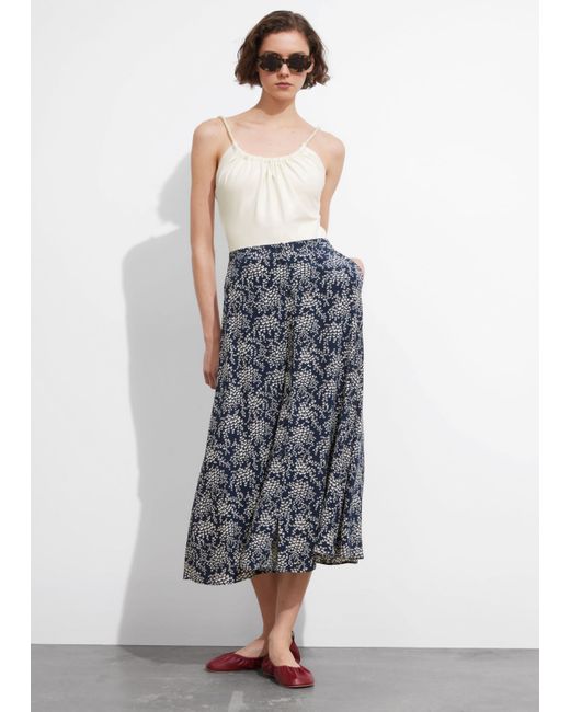Other Stories Buttoned A-Line Midi Skirt