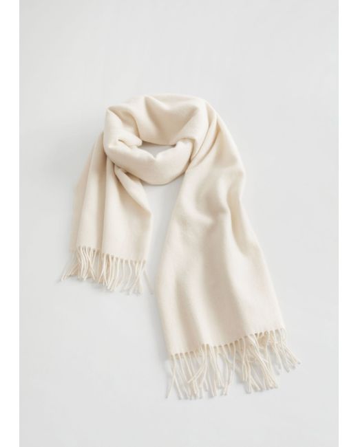 Other Stories Fringed Wool Blanket Scarf