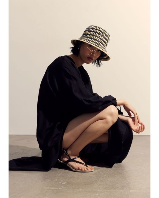 Other Stories Crochet Straw Hat