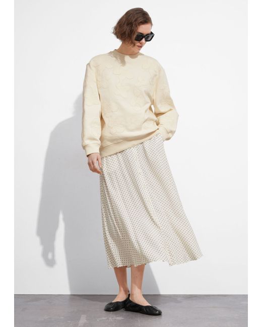Other Stories Buttoned A-Line Midi Skirt