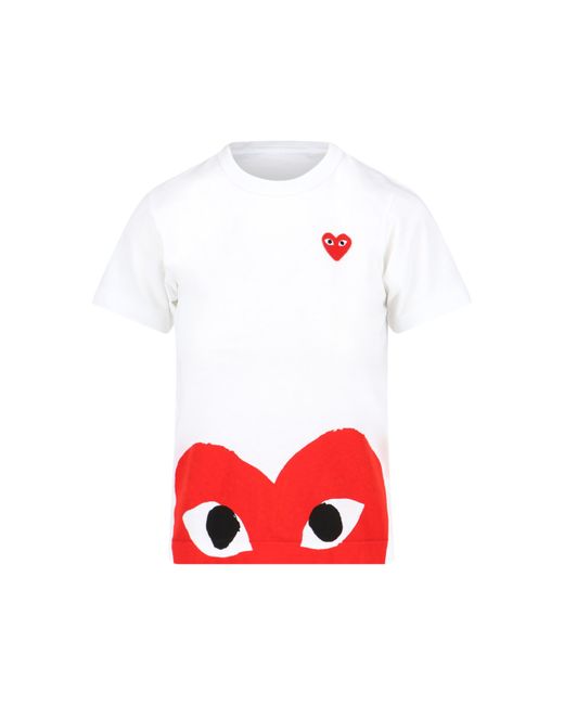 Comme Des Garçons Play Heart Print T-Shirt
