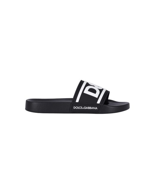 Dolce & Gabbana Slide Logo Sandals