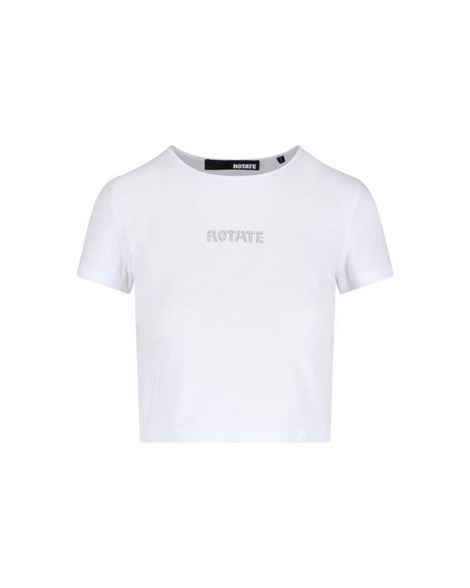 Rotate Birger Christensen Logo Crop T-Shirt