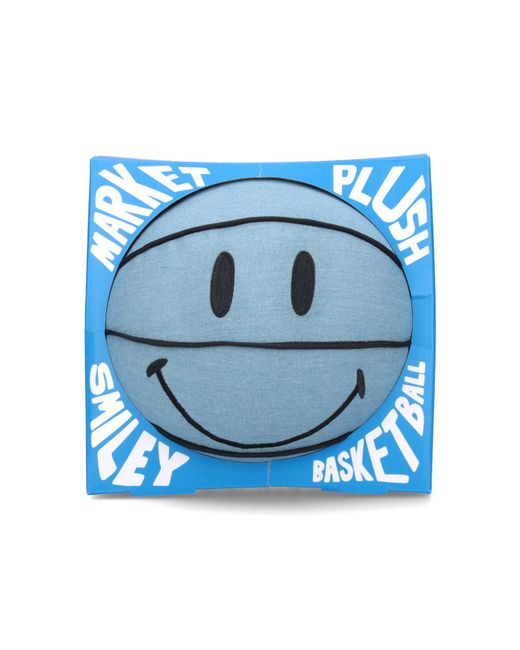 market Smiley Denim Plush Basketball Cushion