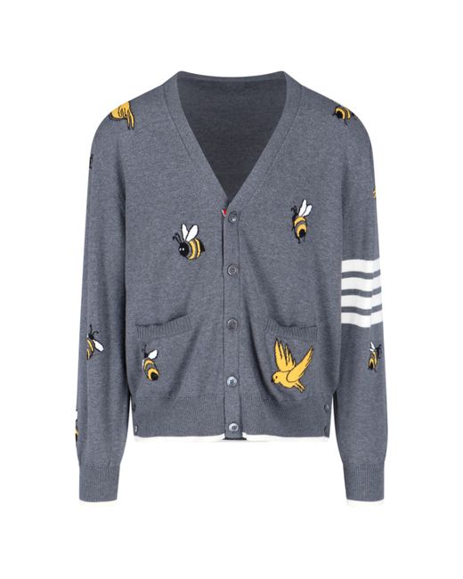 Thom Browne Birds And Bees Cardigan