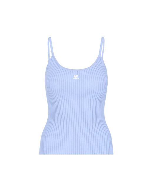 Courrèges Logo Ribbed Top