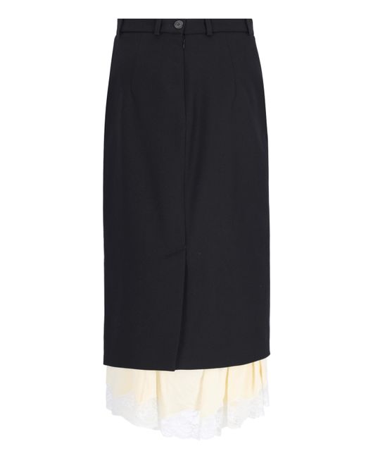 Balenciaga Lingerie Tailored Midi Skirt