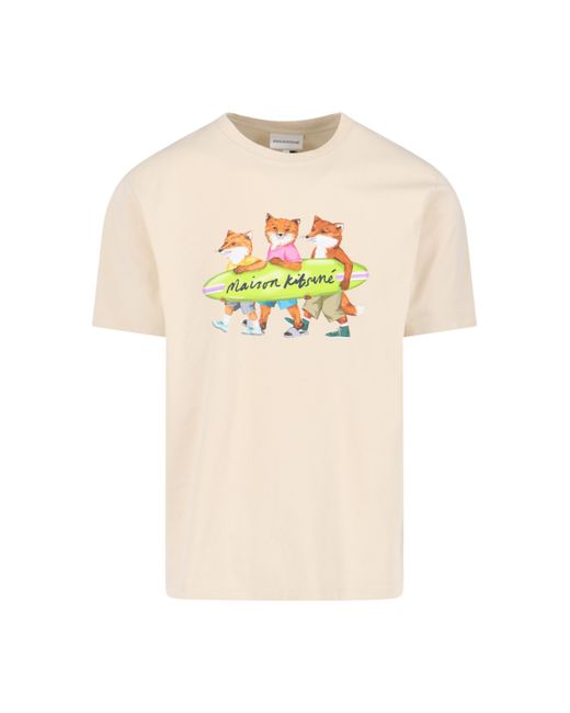 Maison Kitsuné Surfing Foxes T-Shirt