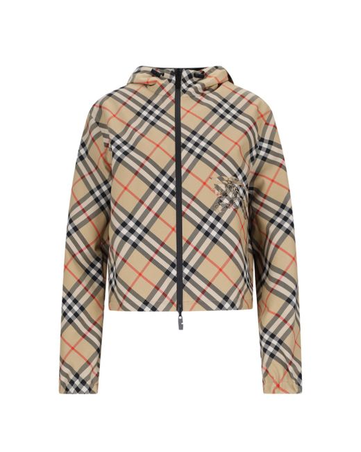 Burberry Check Reversible Cropped Jacket