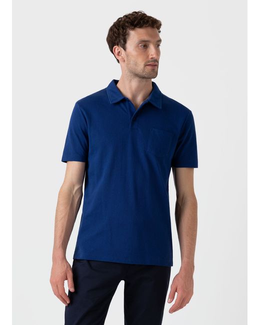 Sunspel Riviera Polo Shirt in Space
