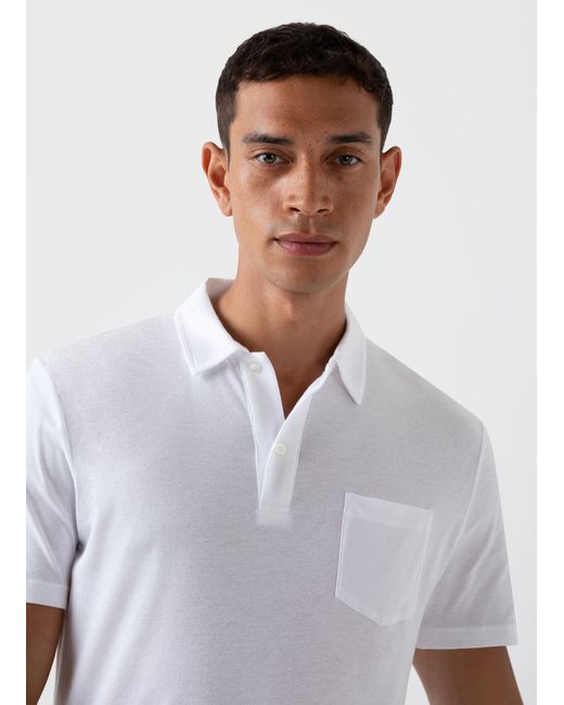 Sunspel Sea Island Cotton Riviera Polo Shirt in