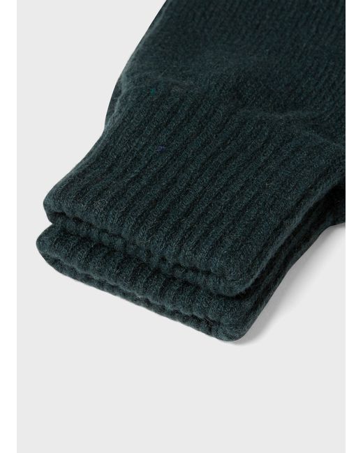 Sunspel Cashmere Knitted Glove in Dark