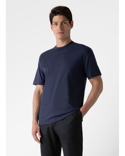 Sunspel Relaxed Fit Heavyweight T-shirt Navy