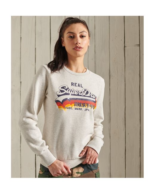 Superdry Vintage Logo Retro Rainbow Crew Sweatshirt