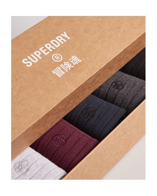 Superdry Organic Cotton Casual Rib Sock Gift Set