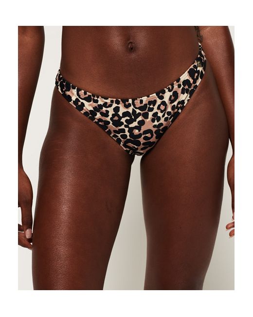 Superdry Leopard Cheeky Bikini Bottoms