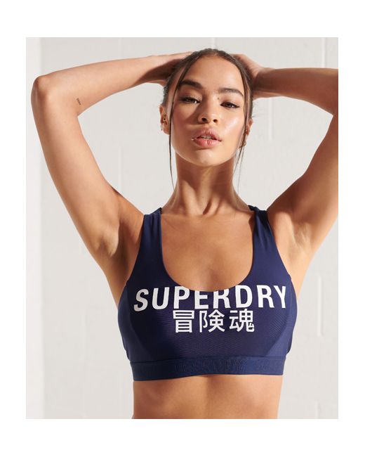 Superdry Logo Crop Bikini Top