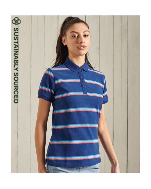 Superdry Organic Cotton Academy Stripe Polo Shirt