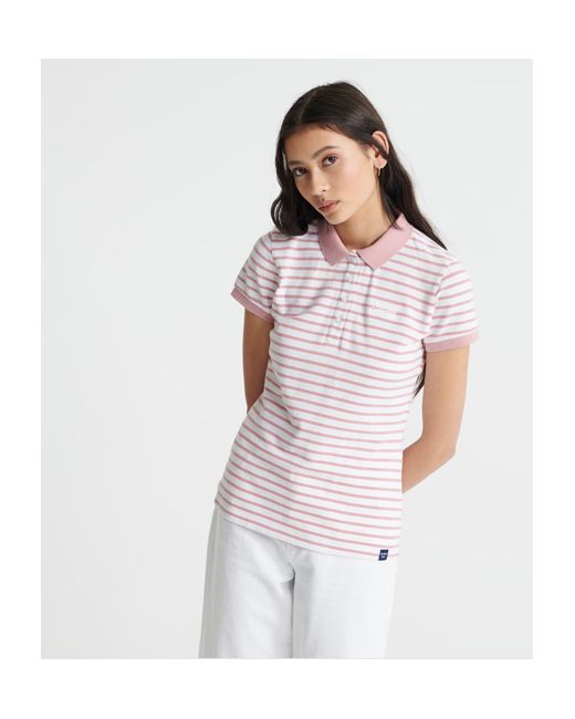 Superdry Organic Cotton Stripe Polo Shirt