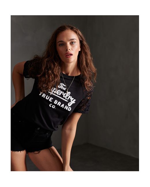 Superdry Summer Lace Raglan T-Shirt
