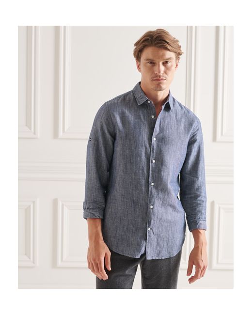 Superdry Organic Cotton Linen Long Sleeved Shirt