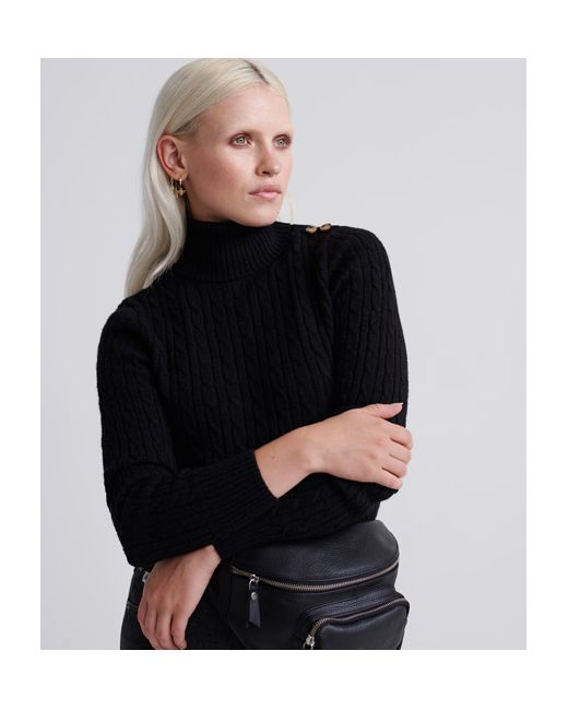 Superdry Croyde Cable Roll Neck