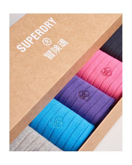 Superdry Organic Cotton Casual Rib Sock Gift Set
