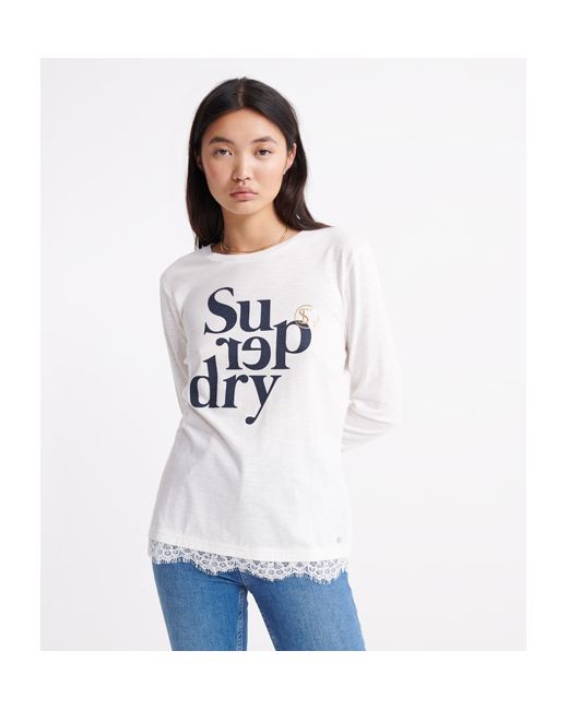 Superdry Tilly Lace Graphic Top