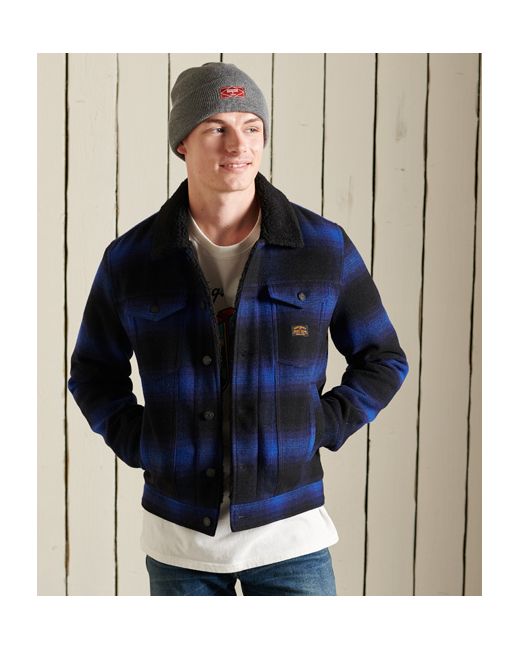 Superdry Highwayman Wool Sherpa Trucker Jacket