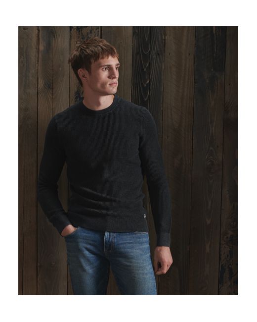 Superdry Academy Dyed Texture Crew Jumper