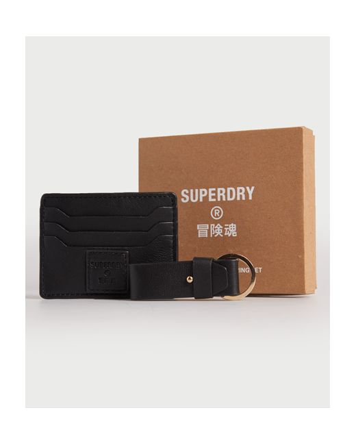 Superdry Card Holder Key Ring Set