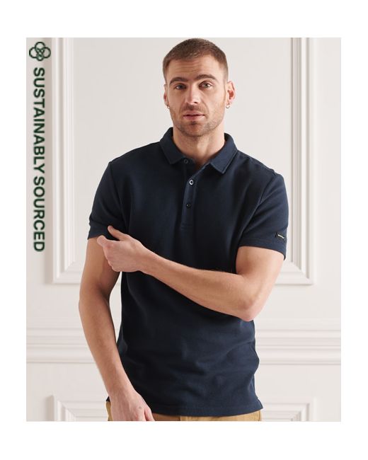 Superdry Organic Cotton Textured Jersey Polo Shirt