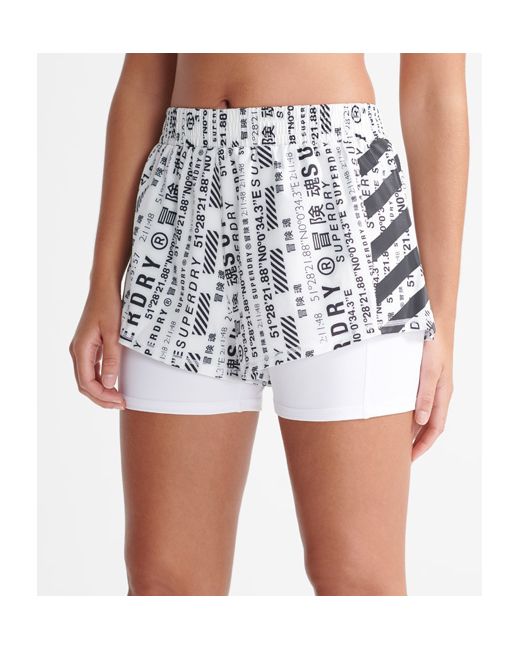 Superdry SPORT Running Double Layer Shorts
