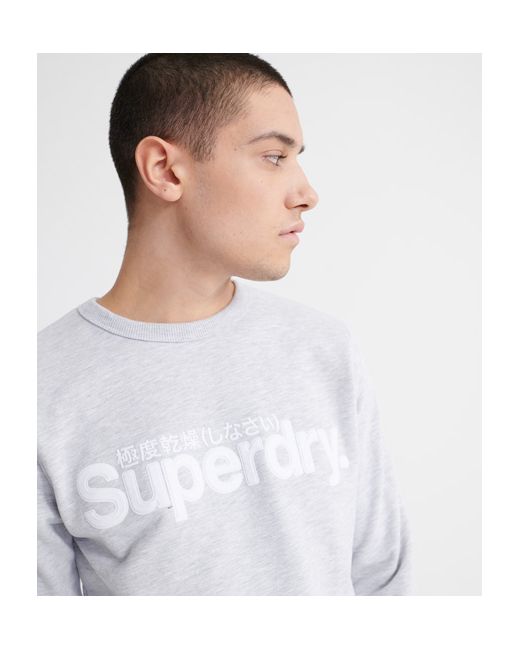 Superdry Core Logo Faux Suede Loopback Sweatshirt