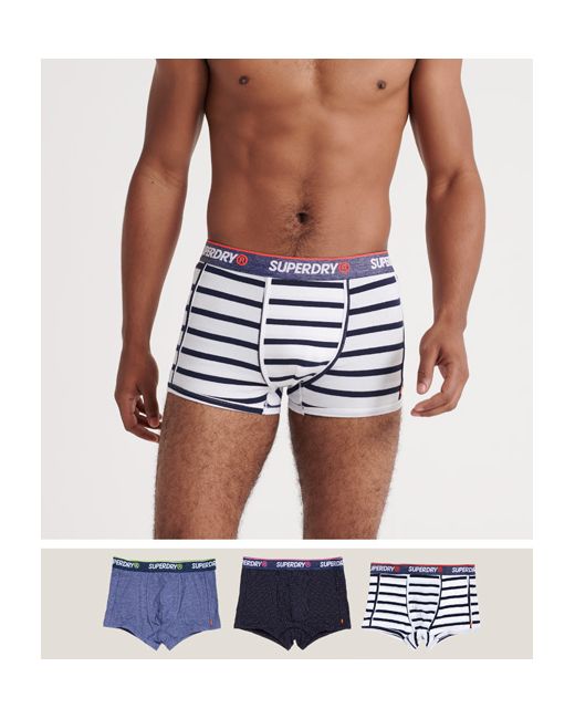 Superdry Label Sports Trunks Triple Pack