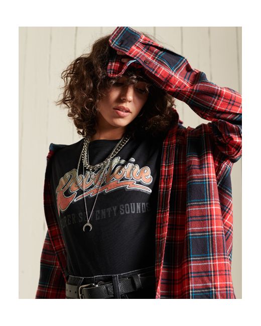 Superdry Boho Graphic Cropped Long-Sleeved Top