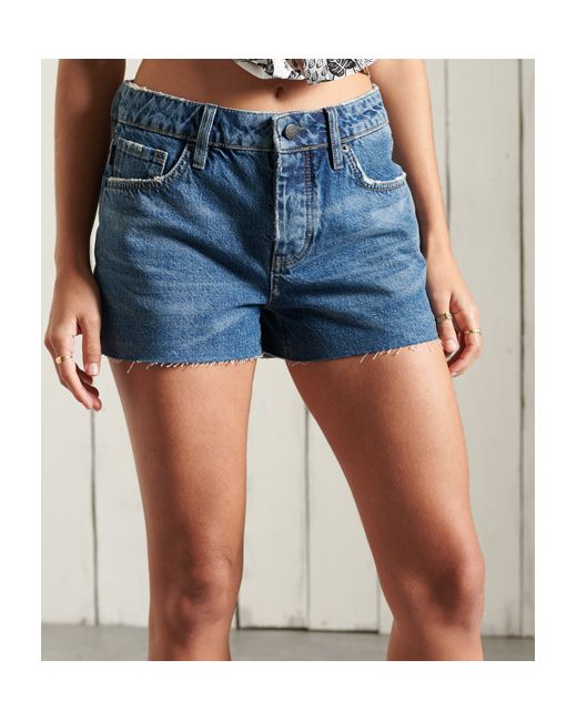 Superdry High Rise Cut Off Shorts