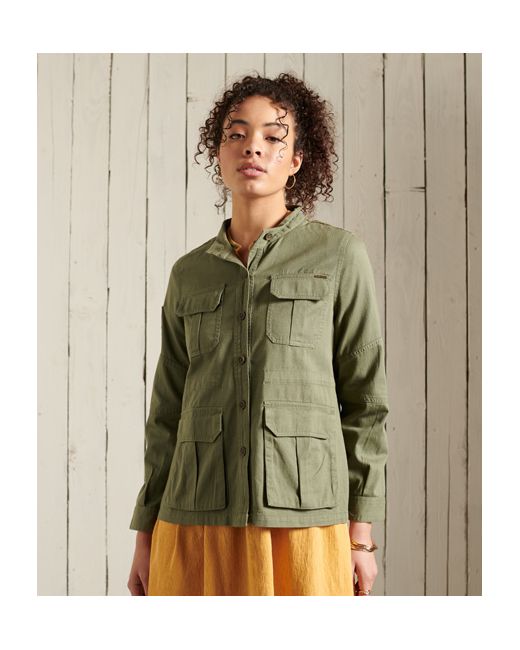 Superdry Core Military Patched Hooded Shirt