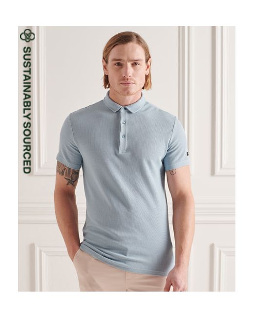 Superdry Organic Cotton Textured Jersey Polo Shirt