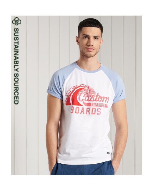 Superdry Organic Cotton Cali Surf Graphic Baseball T-Shirt