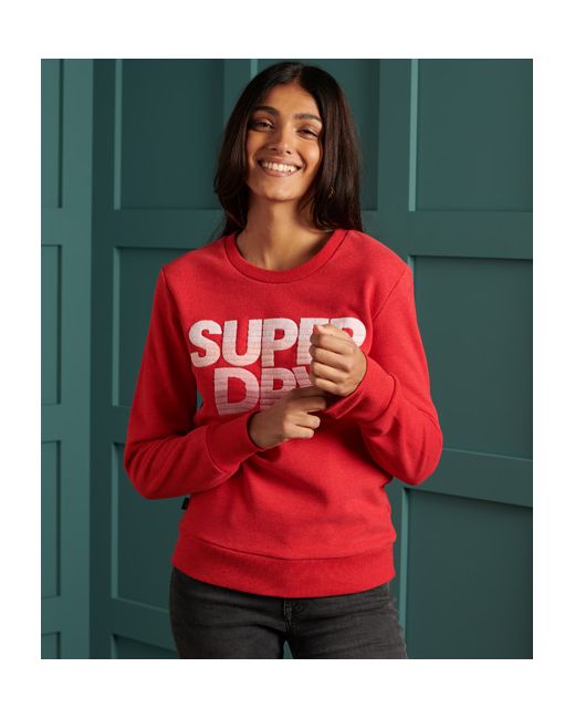 Superdry Limited Edition Embroidery Fade Crew Sweatshirt
